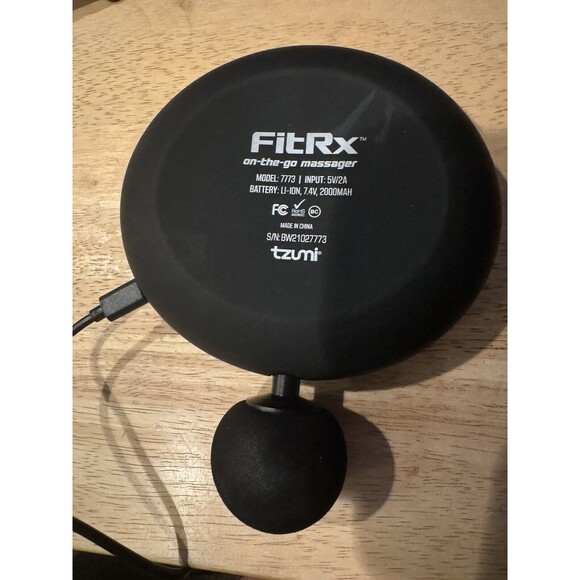 FitRx On The Go Massager  USB-C Rechargeable, Power Cord, Manual, Only 1 Head‎ - Picture 2 of 6